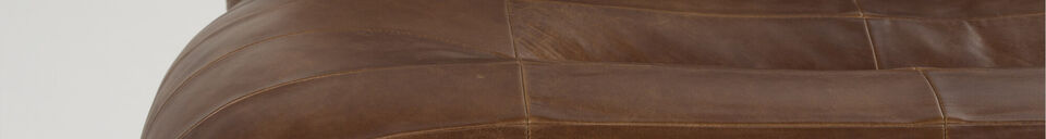 Materialbeschreibung Lounge-Sessel aus dunkelbraunem Leder Wyatt