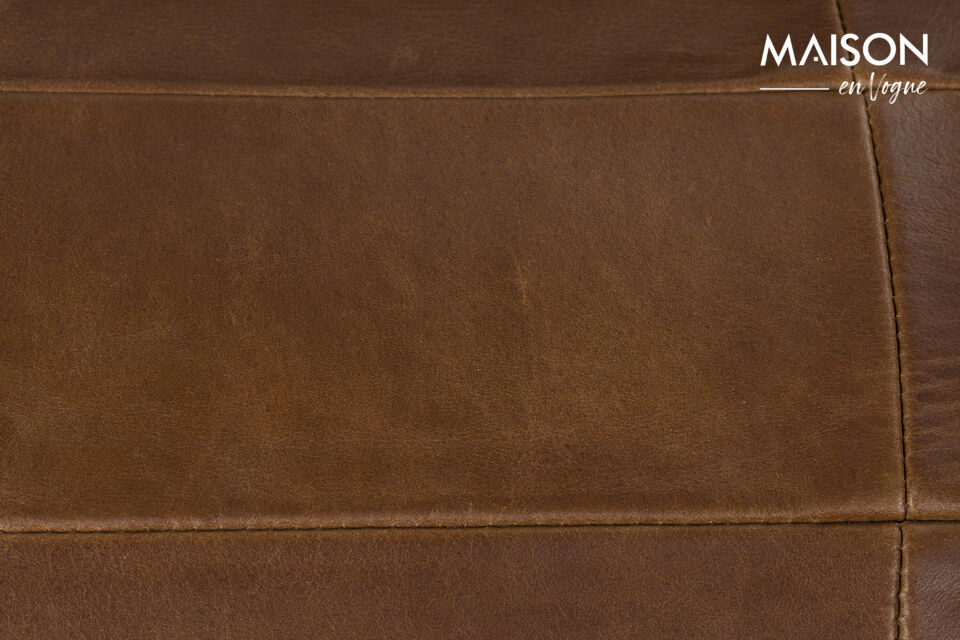 Lounge-Sessel aus dunkelbraunem Leder Wyatt - 8