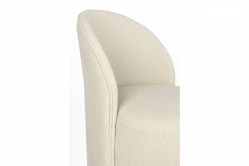 Lounge Sessel Plüsch beige - 6