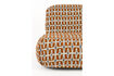 Miniatuur Loungestoel Ritz Beige Gebrand Oranje 8