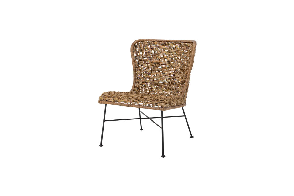 Loungestoel van natuurlijk rotan Somme - 4