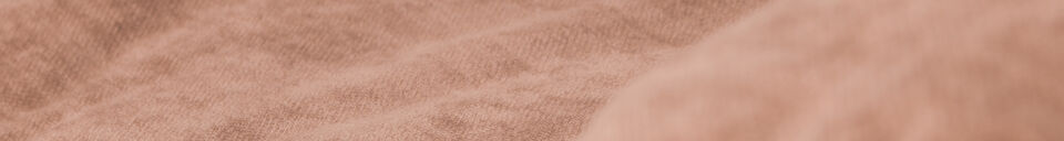Benadrukte materialen Loveseat 138 cm geweven chenille oud roze Baggy
