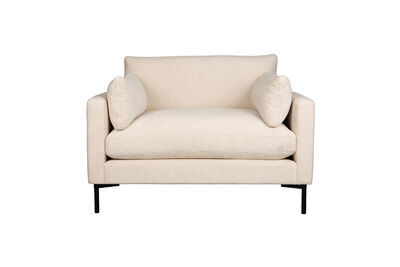 Loveseat 1,5 places en tissu beige Summer
