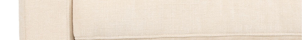 Mise en avant matière Loveseat 1,5 places en tissu beige Summer