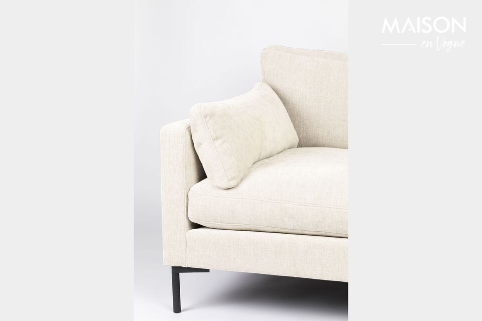 Loveseat 1,5 places en tissu crème Summer - 2