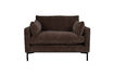 Miniature Loveseat 1,5 places en tissu marron foncé Summer 1