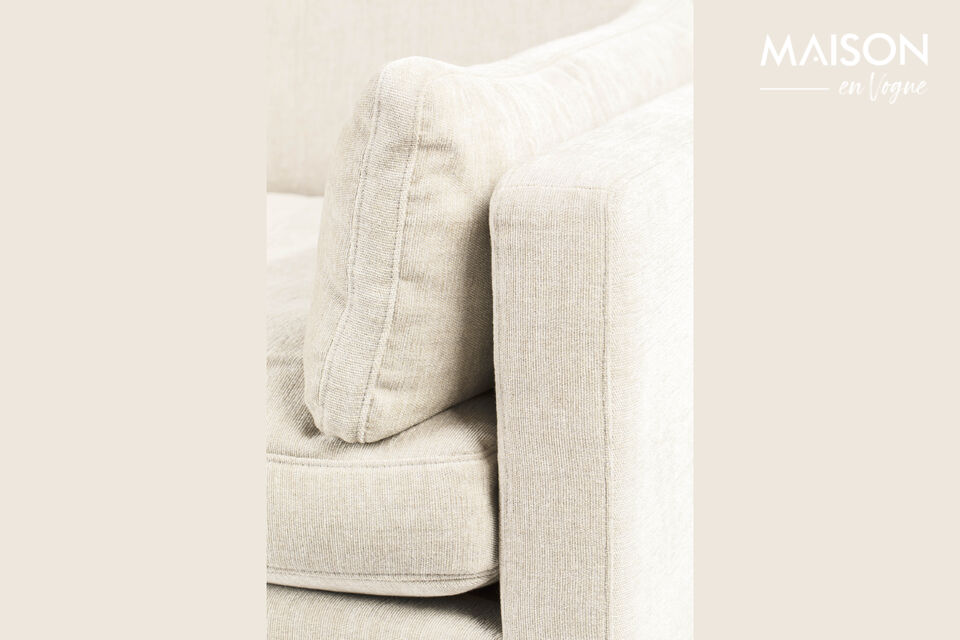 Loveseat 1,5 posti in tessuto crema Summer - 3