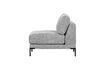 Miniature Loveseat Modular Sofa Element Fabric Light Grey COUPLE 4