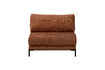 Miniature Loveseat Sofa Element 100x100 cm Rust Melange Chenille COUPLE 2