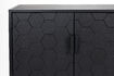 Miniature Low black fir wood sideboard Linc 3