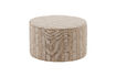 Miniature Low chenille pouf natural/beige Sarli 1