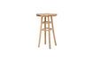 Miniature Luar beige teak dining table 7