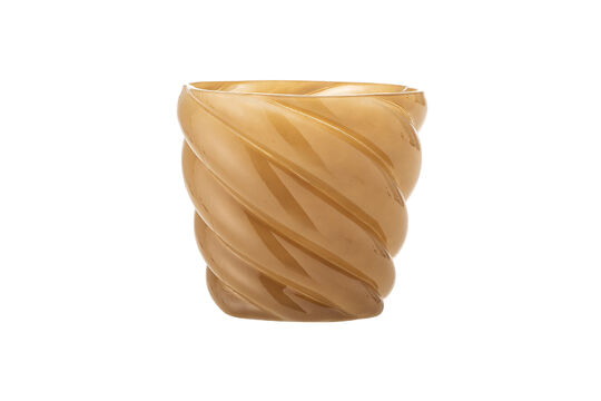 Maceta D17xH15,5 cm de vidrio amarillo Callo Clipped