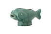Miniatura Maceta forma de pez de gres verde Hiro 4