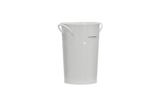 Macetero 37 cm de hierro blanco HDStore Clipped