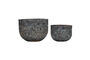 Miniatura Macetero de gres gris Suco Clipped
