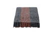 Miniatura Manta 130 x 180 cm de algodón caqui y rojo Ponra 1