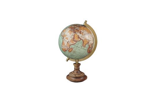 Mappemonde Riverie vintage base en bois Détouré