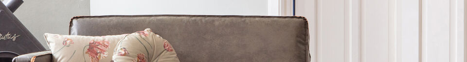 Mise en avant matière Méridienne gauche éco-cuir Army RODEO