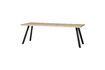 Miniatura Mesa 199x90 roble macizo con pata cuadrada beige Tablo 6