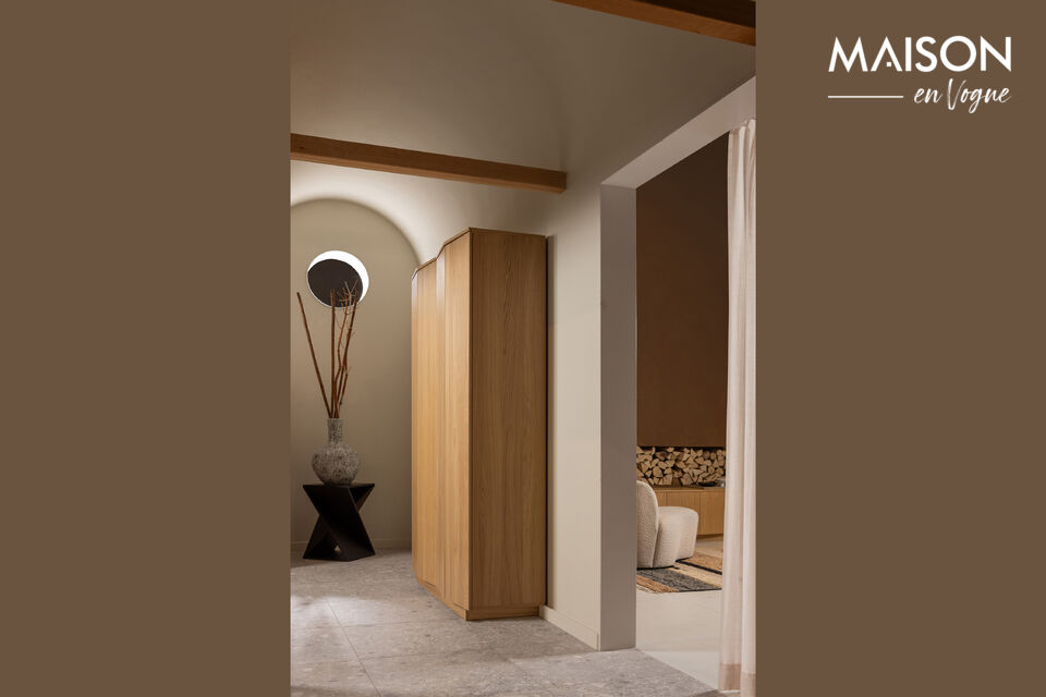 Mesa auxiliar única Diseño moderno de líneas depuradas Moldeada en madera de acacia Al 61 cm x