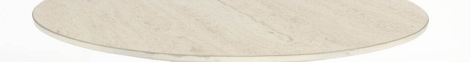 Descriptivo Materiales Mesa auxiliar baja de hierro beige Karula
