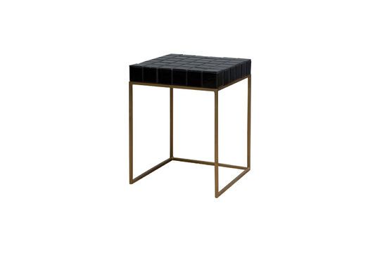 Mesa auxiliar de cerámica negra y dorada Evora