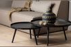 Miniatura Mesa auxiliar de madera negra Mesa 2