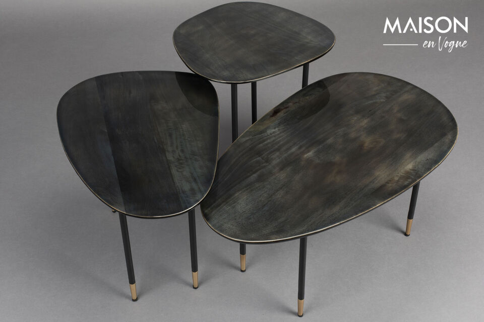 Mesa auxiliar de madera negra Phyllis DutchBone