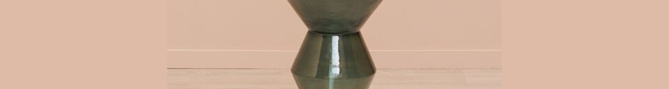 Descriptivo Materiales Mesa auxiliar de mármol blanco y verde Gaya