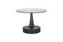 Miniatura Mesa auxiliar Ø 60 cm madera de mango y vidrio negro Soya Clipped
