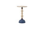 Miniatura Mesa auxiliar Ø30x49 cm de madera de abeto azul Mannelli Clipped