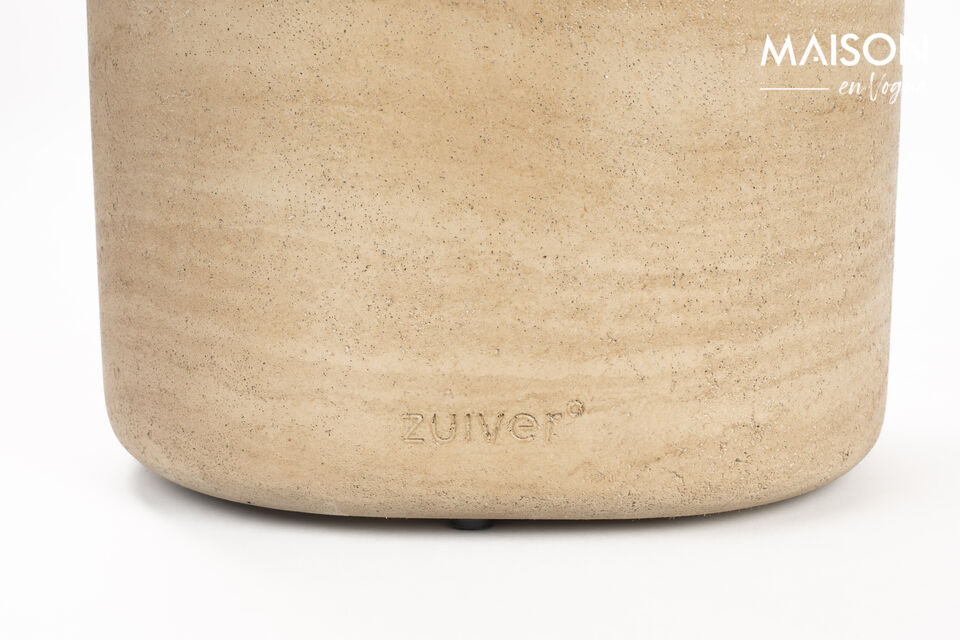 Mesa auxiliar ovalada de cemento beige Noble - 21