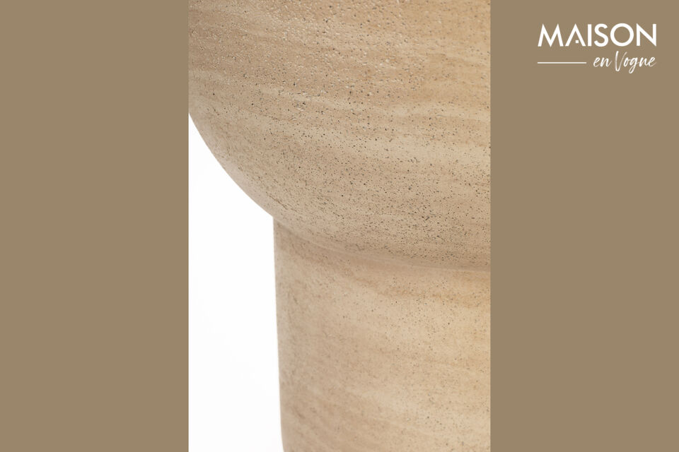 Mesa auxiliar ovalada de cemento beige Noble - 15