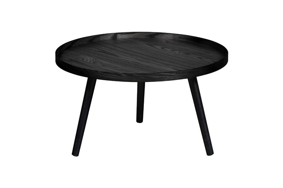 Mesa auxiliar pequeña de madera negra Mesa Woood