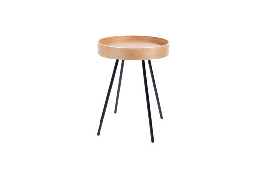 Mesa auxiliar redonda de madera de roble Oak Tray Clipped