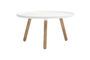Miniatura Mesa auxiliar redonda grande de composite blanco Tablo Clipped