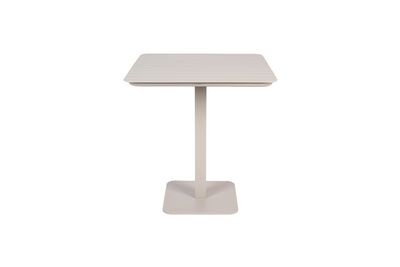 Mesa bistro cuadrada de aluminio blanco Vondel