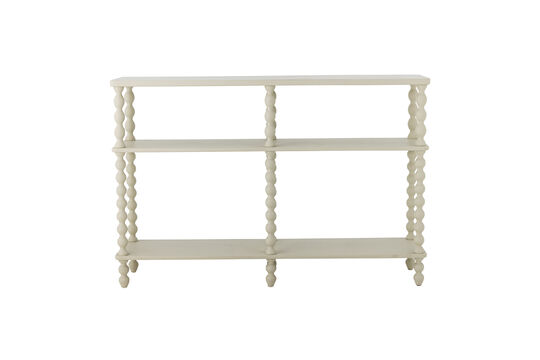 Mesa consola L120xH80xW30 cm de madera de abeto blanco Salino Clipped