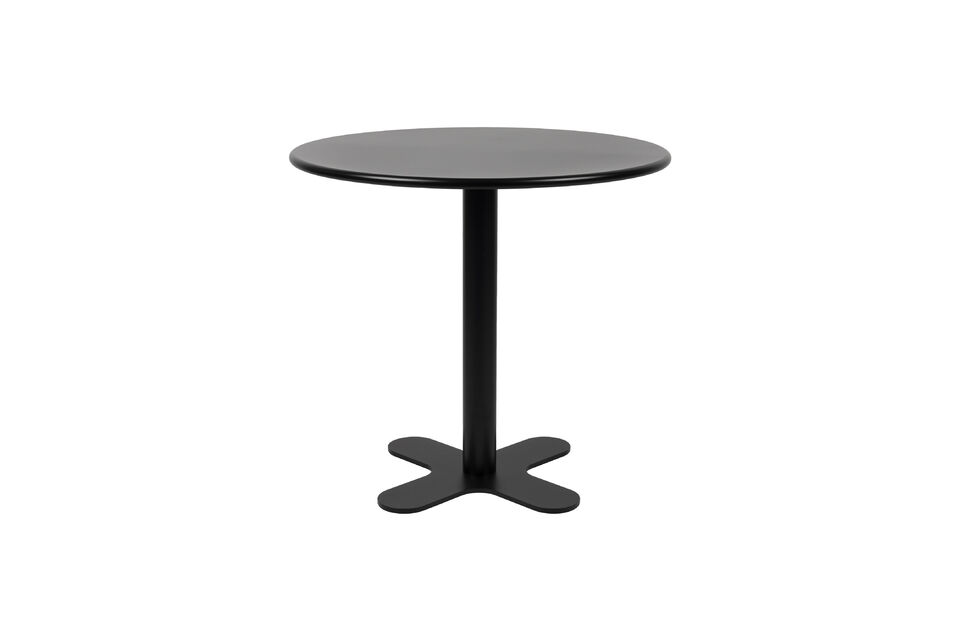 Mesa de bistró redonda de metal negro Sanjay Outdoor White Label