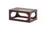 Miniatura Mesa de centro 77x50 cm madera de acacia marrón Trax Clipped