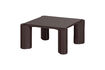 Miniatura Mesa de centro 80x80 cm MDF marrón oscuro brillo Tiven 1