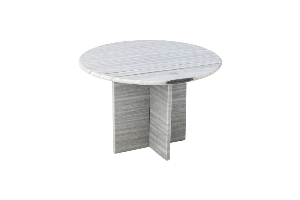 Mesa de centro D61xH41 cm de mármol blanco Rosito - 8