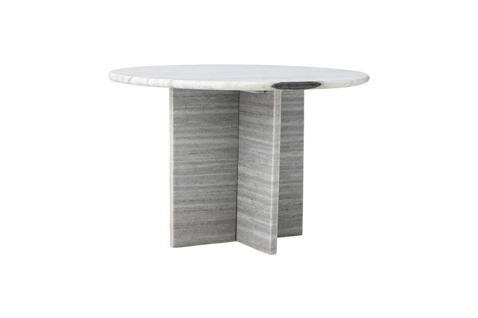 Mesa de centro D61xH41 cm de mármol blanco Rosito - 9