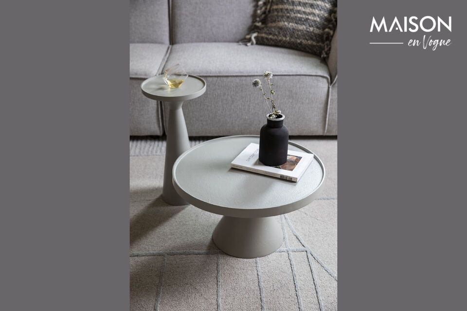 Descubre la mesa de centro Floss de aluminio gris