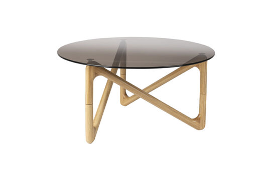 Mesa de centro de cristal transparente Naia Clipped
