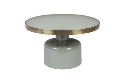 Mesa de centro de hierro verde Glam