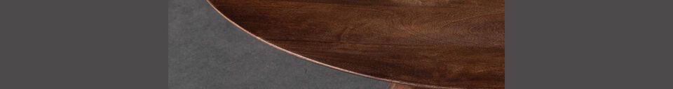 Descriptivo Materiales  Mesa de centro Everdel de madera oscura