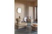 Miniatura Mesa de centro ovalada de hormigón beige Noble 6