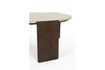 Miniatura Mesa de centro redonda 90 cm de travertino y madera marrón Valcour 6